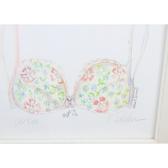 Kolene E Spicher Lingerie Art Pair Brasserie Bra Boxers Shorts Signed Numbered - Picture 6 of 11